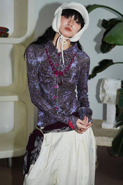 Autumn Leopard Knit Top