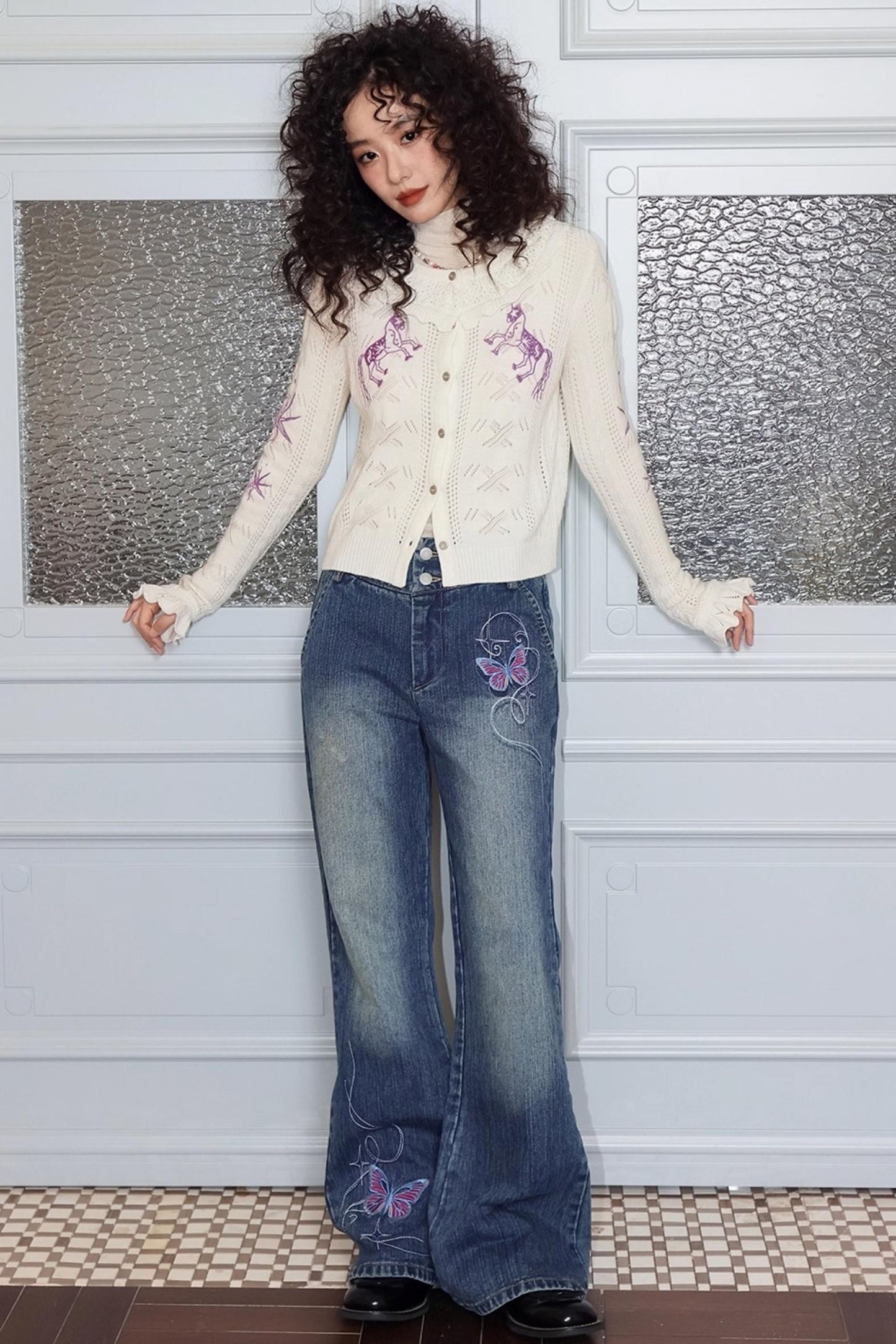 Romantic Ruffle Sweater Cardigan