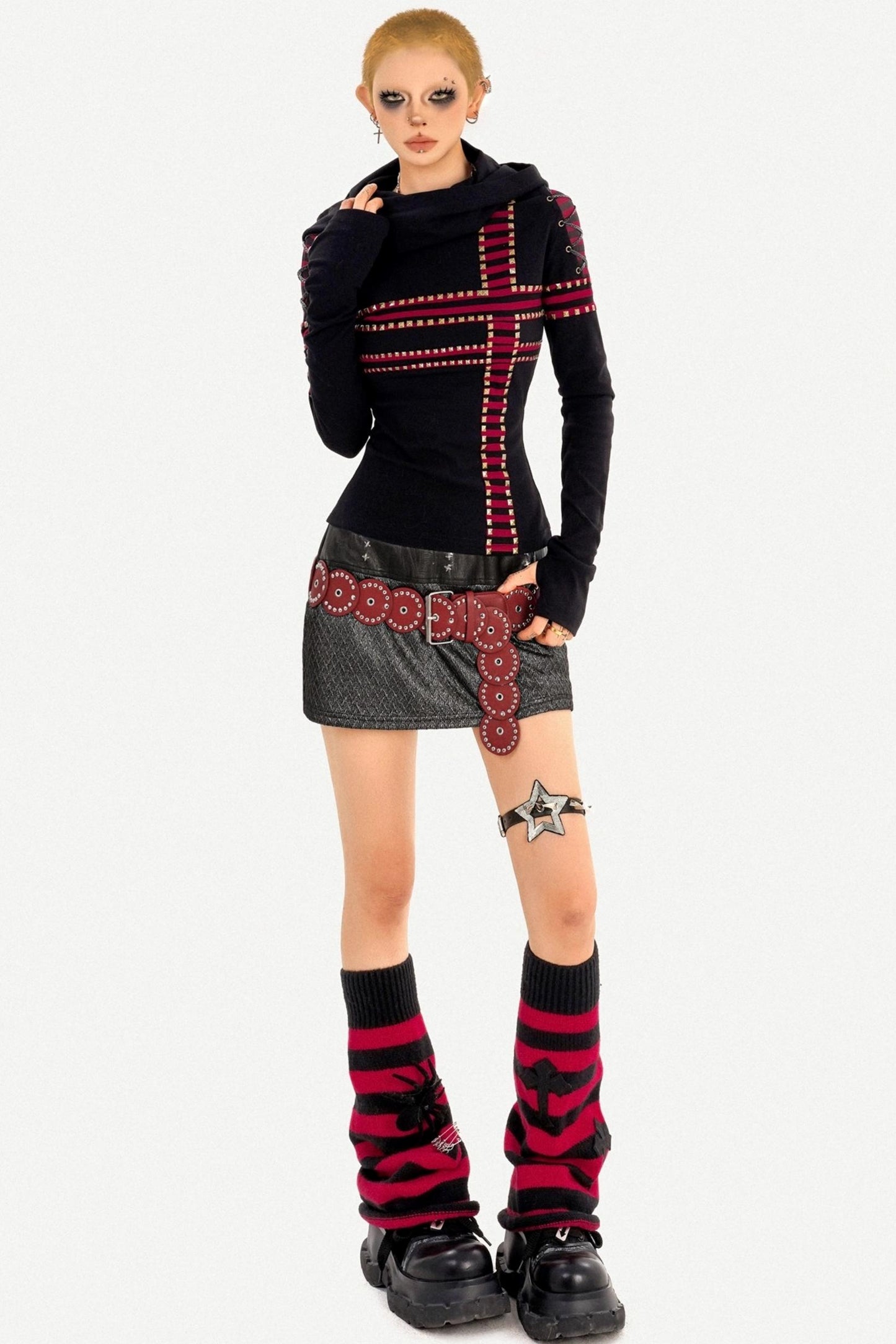 Dark Punk Hooded Top