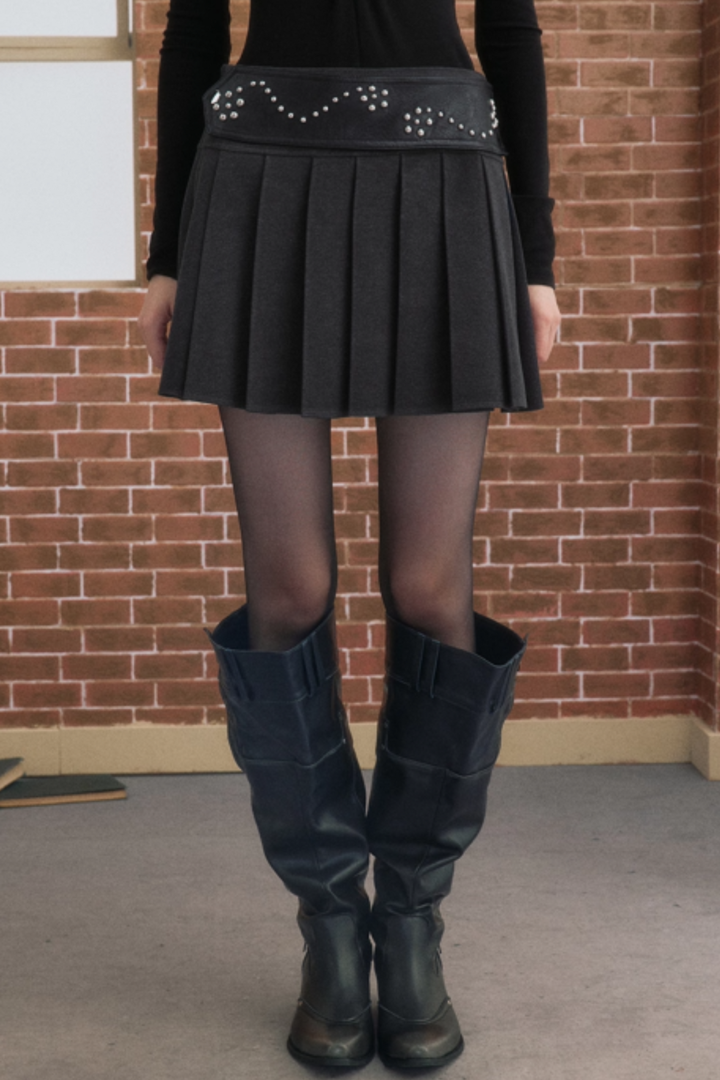 Winter Pleated Short Skirt