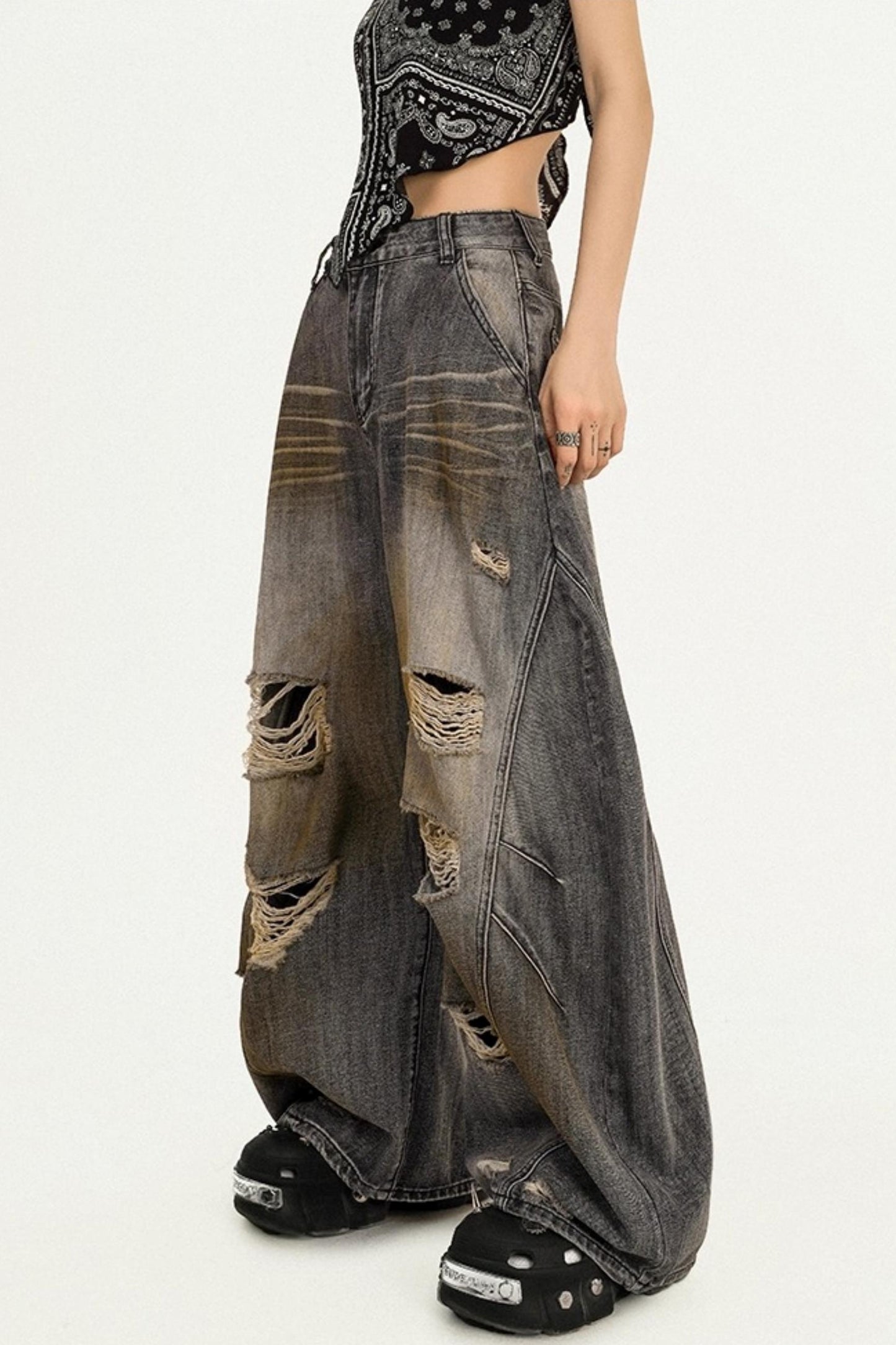 Cool American Punk Loose Jeans