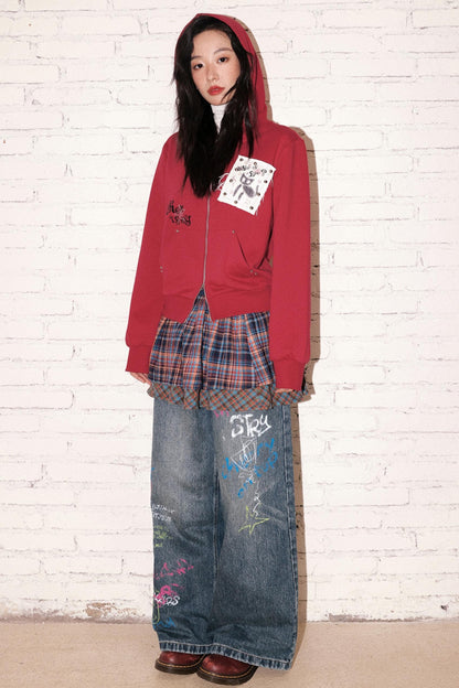 Kitten Print Sweatshirt