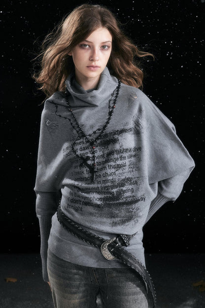 Asymmetrical Graffiti Top