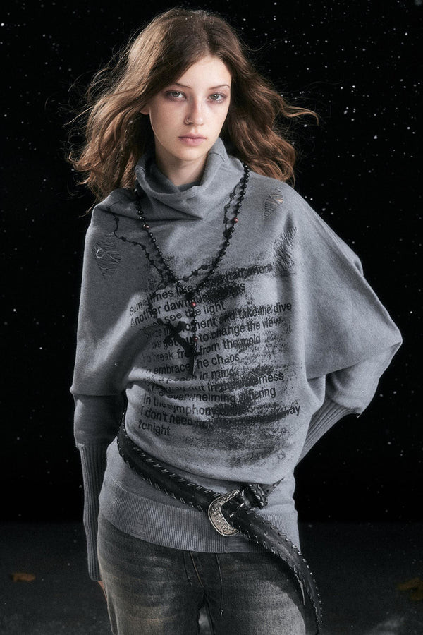 Asymmetrical Graffiti Top