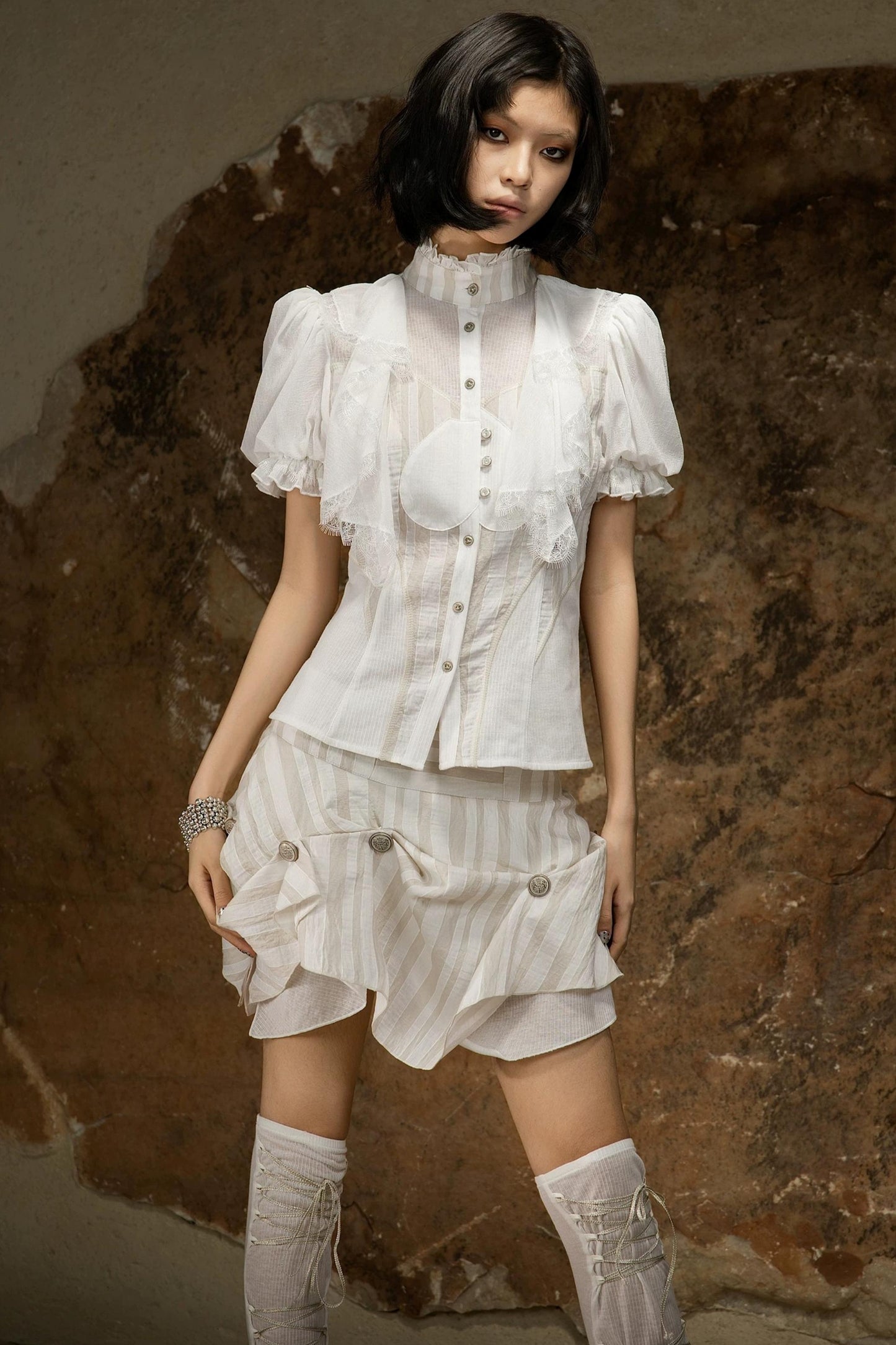Retro Palace Puff Sleeve Blouse