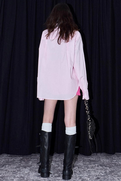 Love Buckle Casual Long-Sleeved Shirt