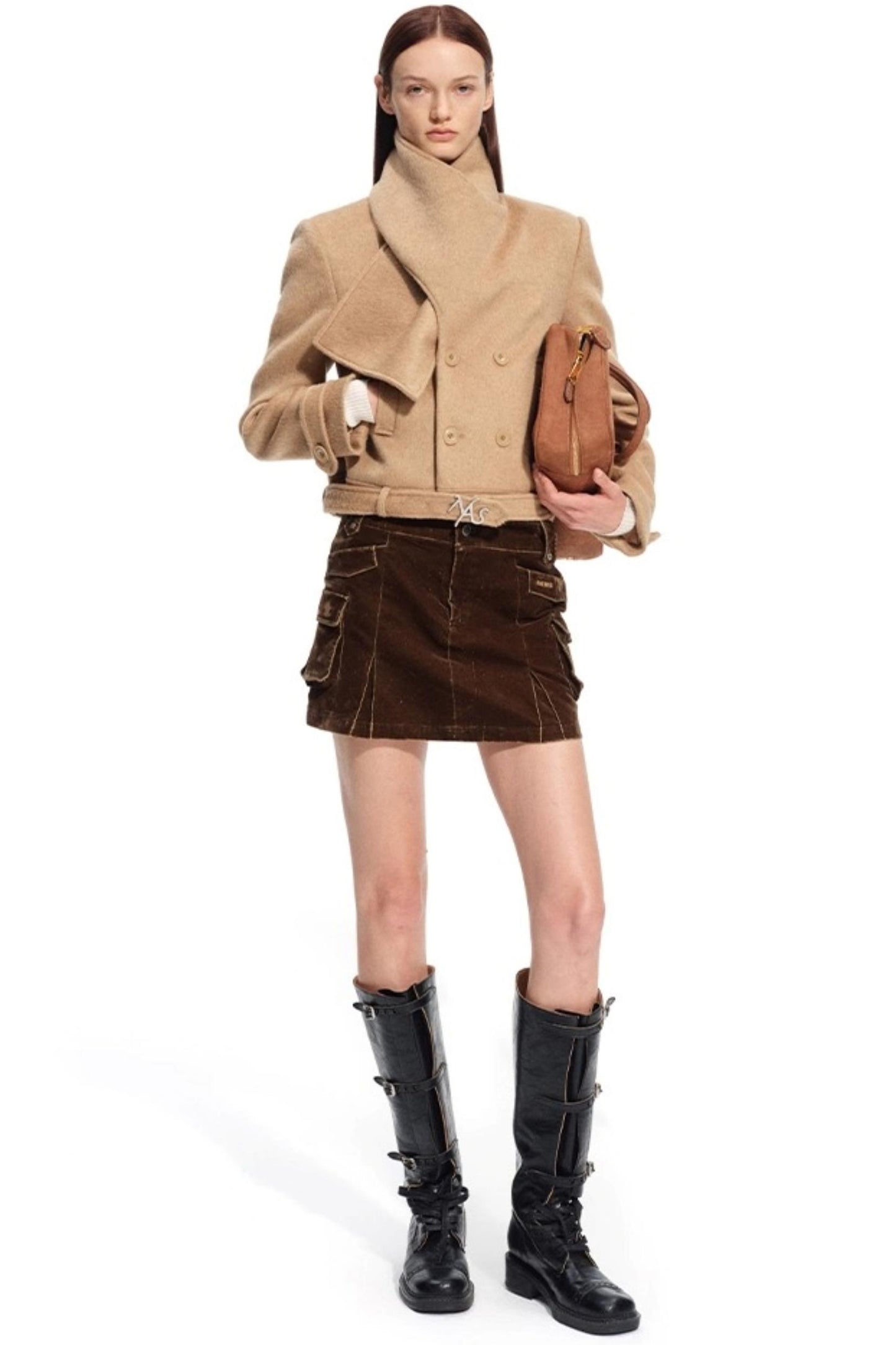 Low-Waisted Hip-Hugging Denim Skirt