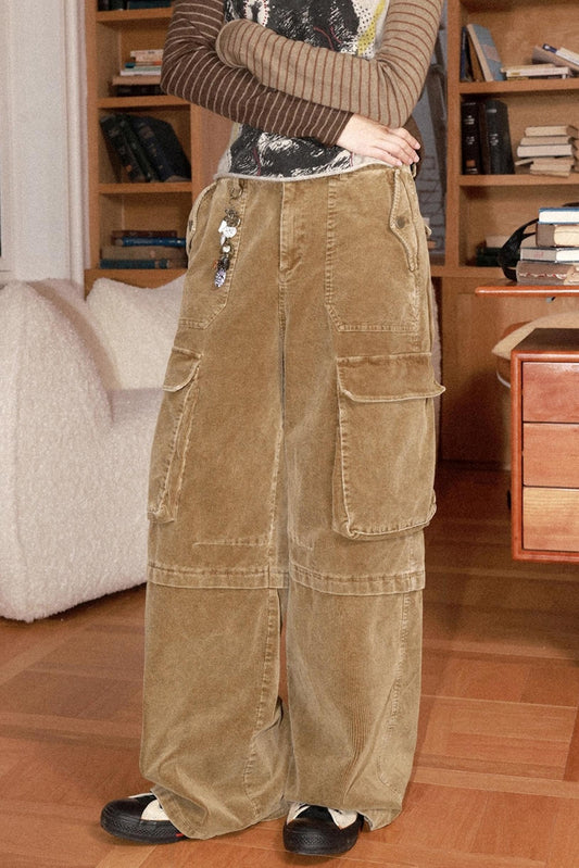 Retro Corduroy Cargo Pants
