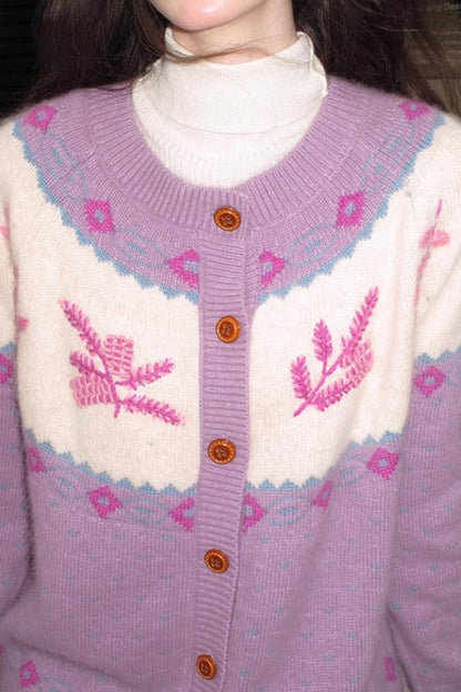 Cream Snow Vintage Cardigan