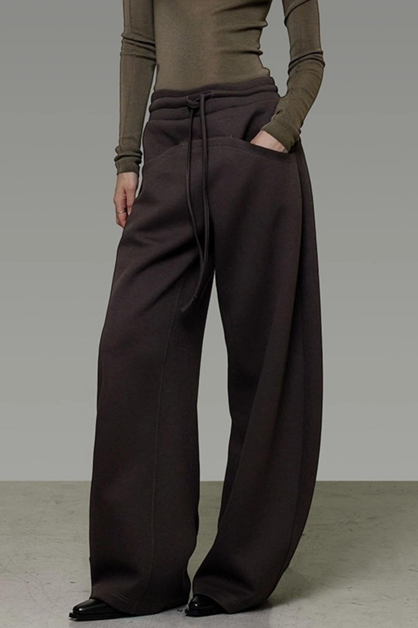 Smooth Drape Wide-Leg Pants