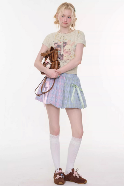 Bär und Hase Retro-Oberteil