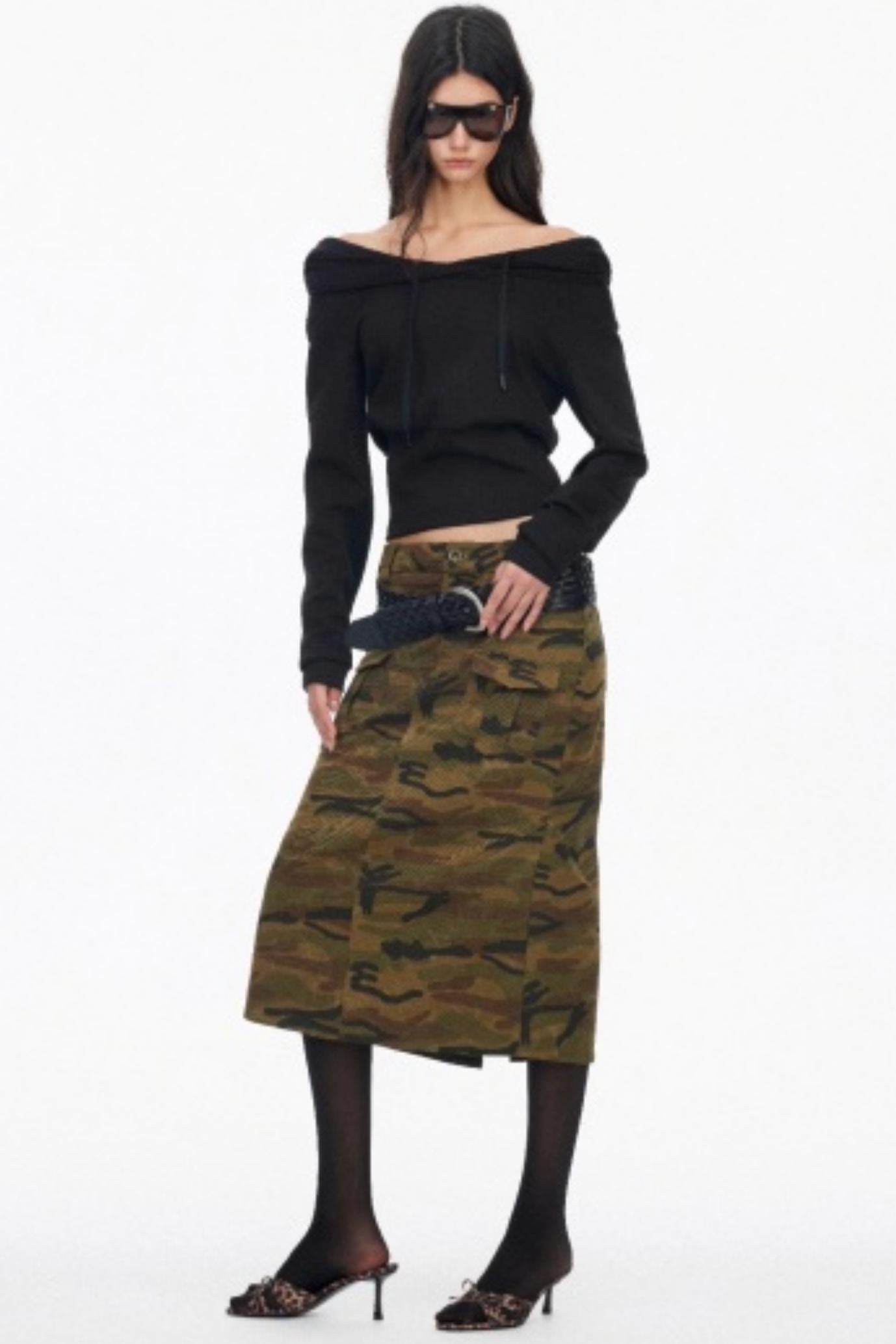 Vintage Camouflage Mermaid Skirt