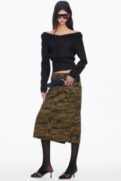 Vintage Camouflage Mermaid Skirt