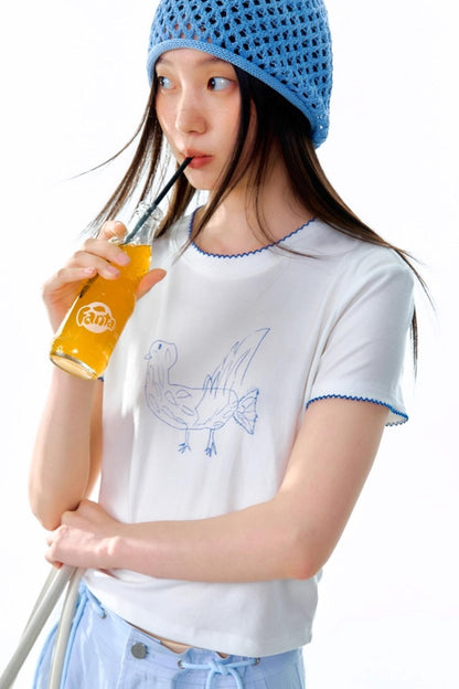 Tencel Parent-Child Short-Sleeved T-Shirt