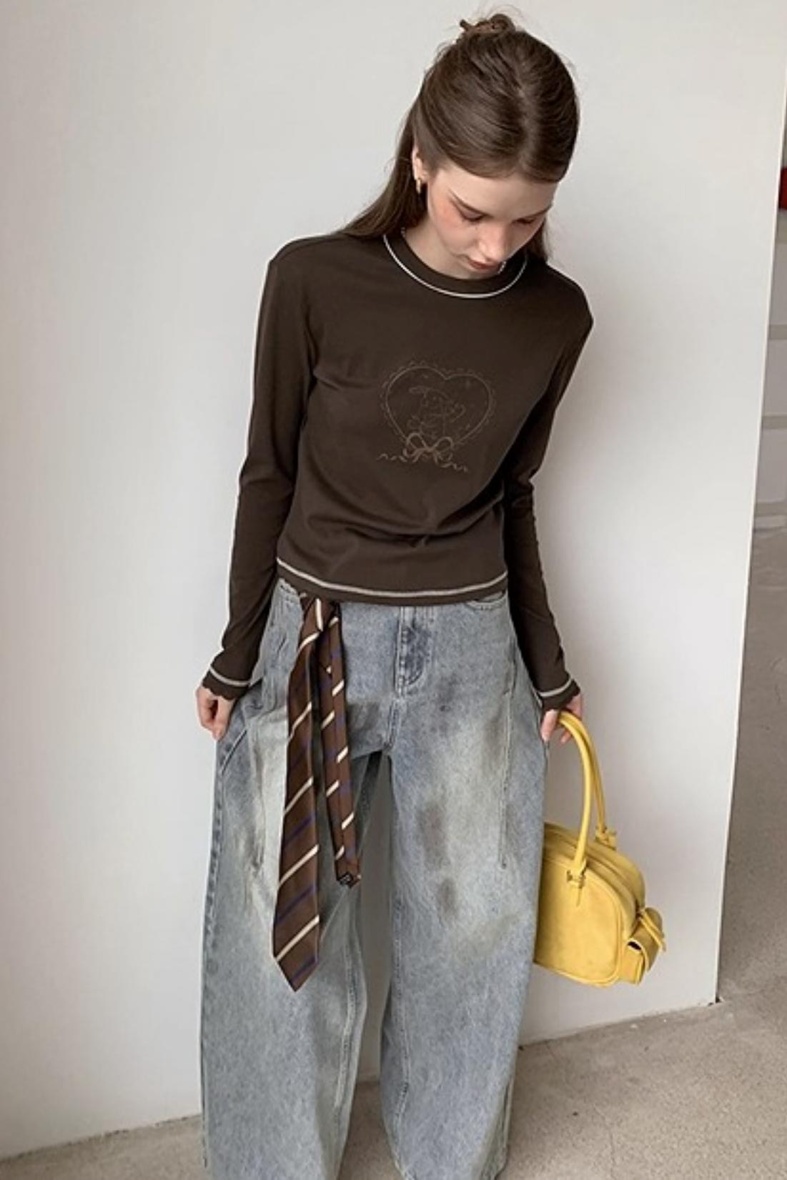 Stardust Color Distress Denim Pants