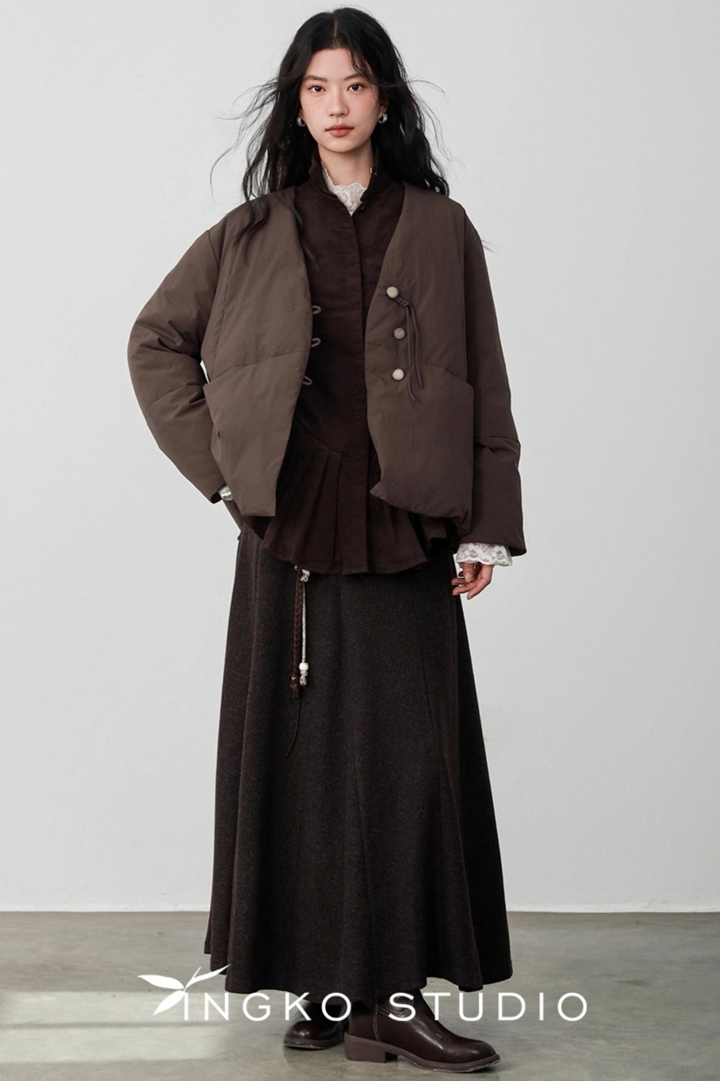 Fallen Leaves V-Neck Jacket