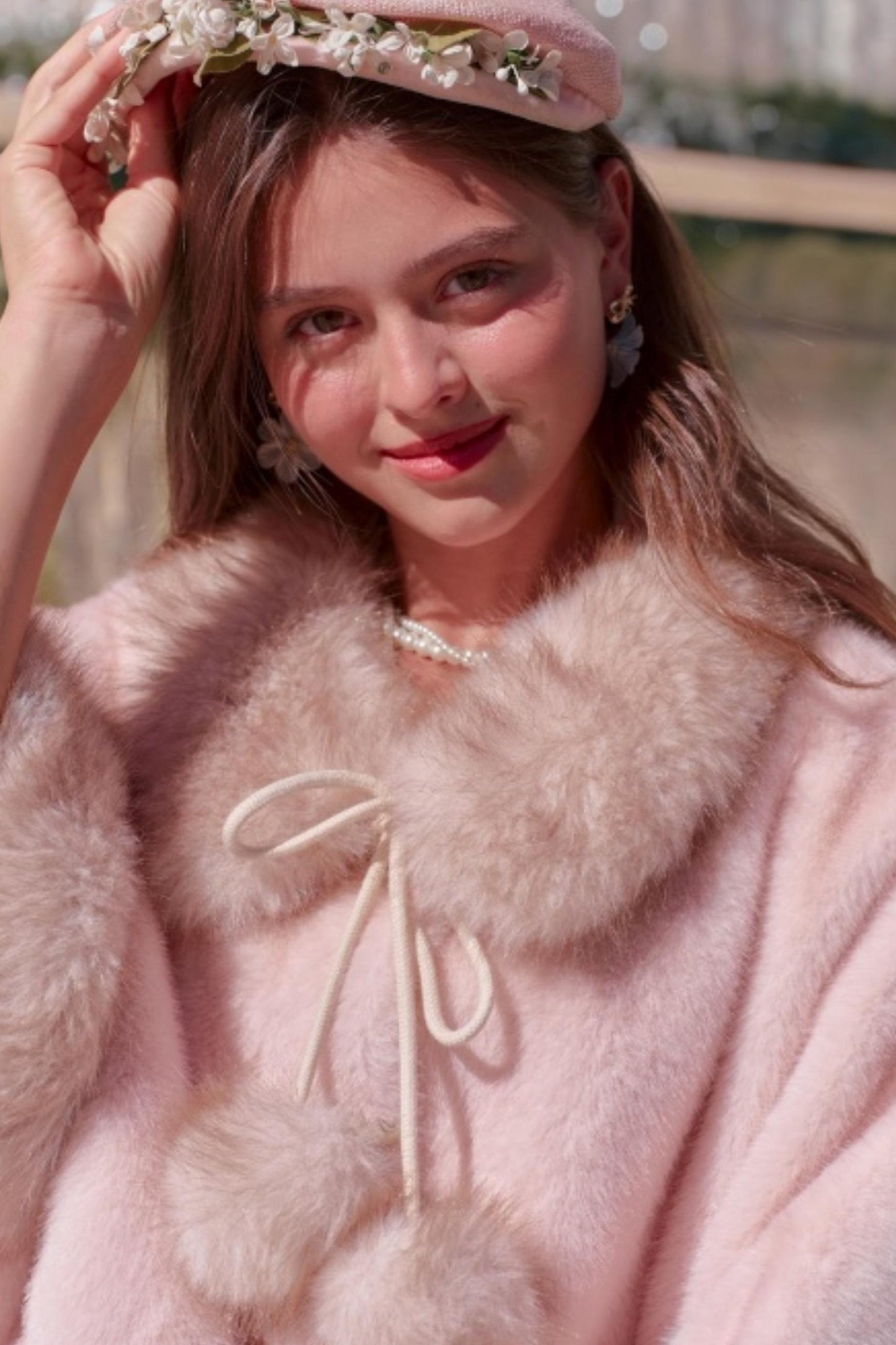 Lacemade Retro Fur Cape Coat