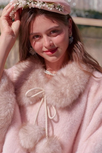 Lacemade Retro Fur Cape Coat