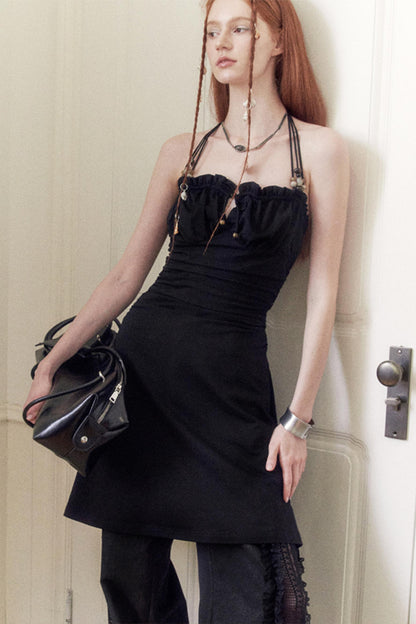 Black Beaded Summer Dress
