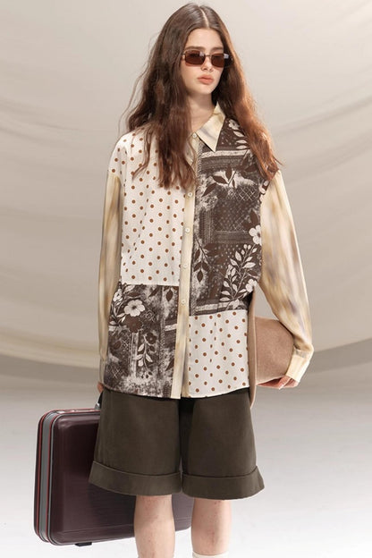 Fireplace Whispers Artistic Loose Shirt