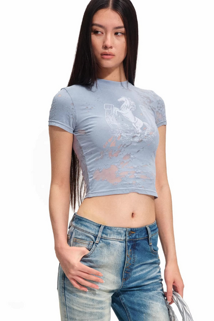 Equestrian Floral Pony Tee
