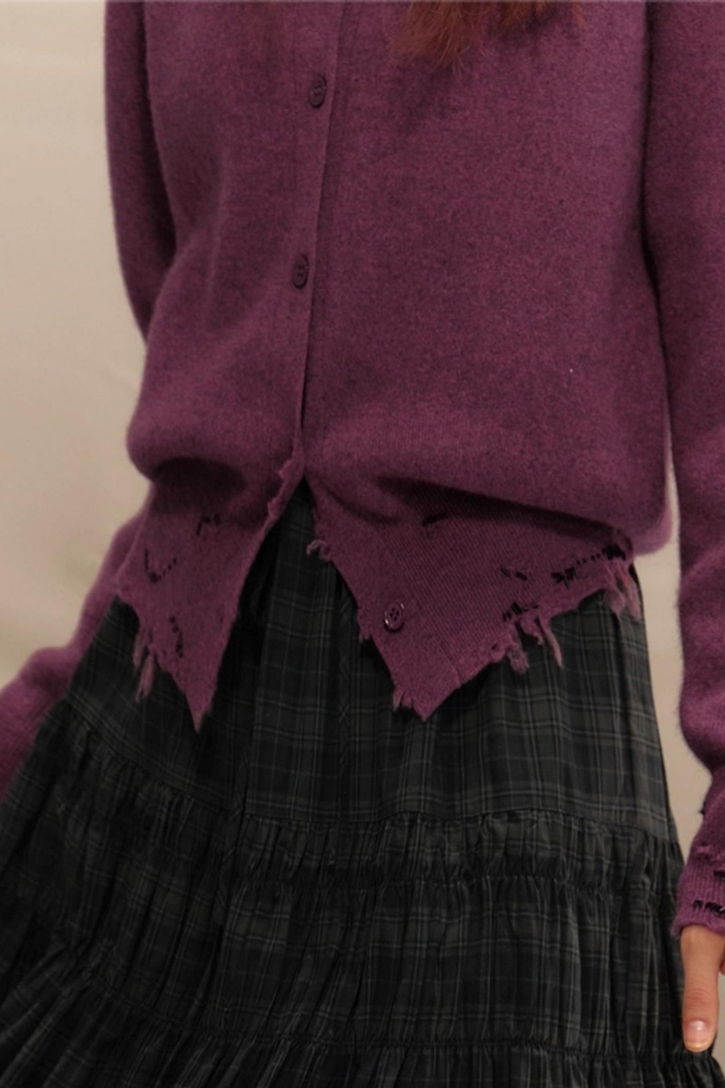 Merino Wool Nail Beads Cardigan