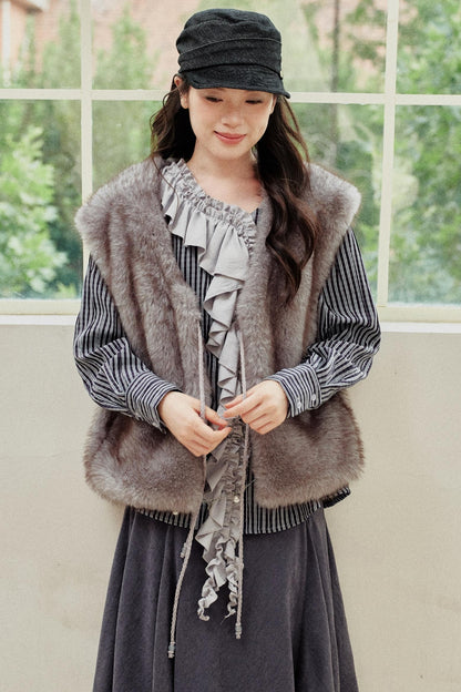 Eco-Friendly Faux Fur Vest