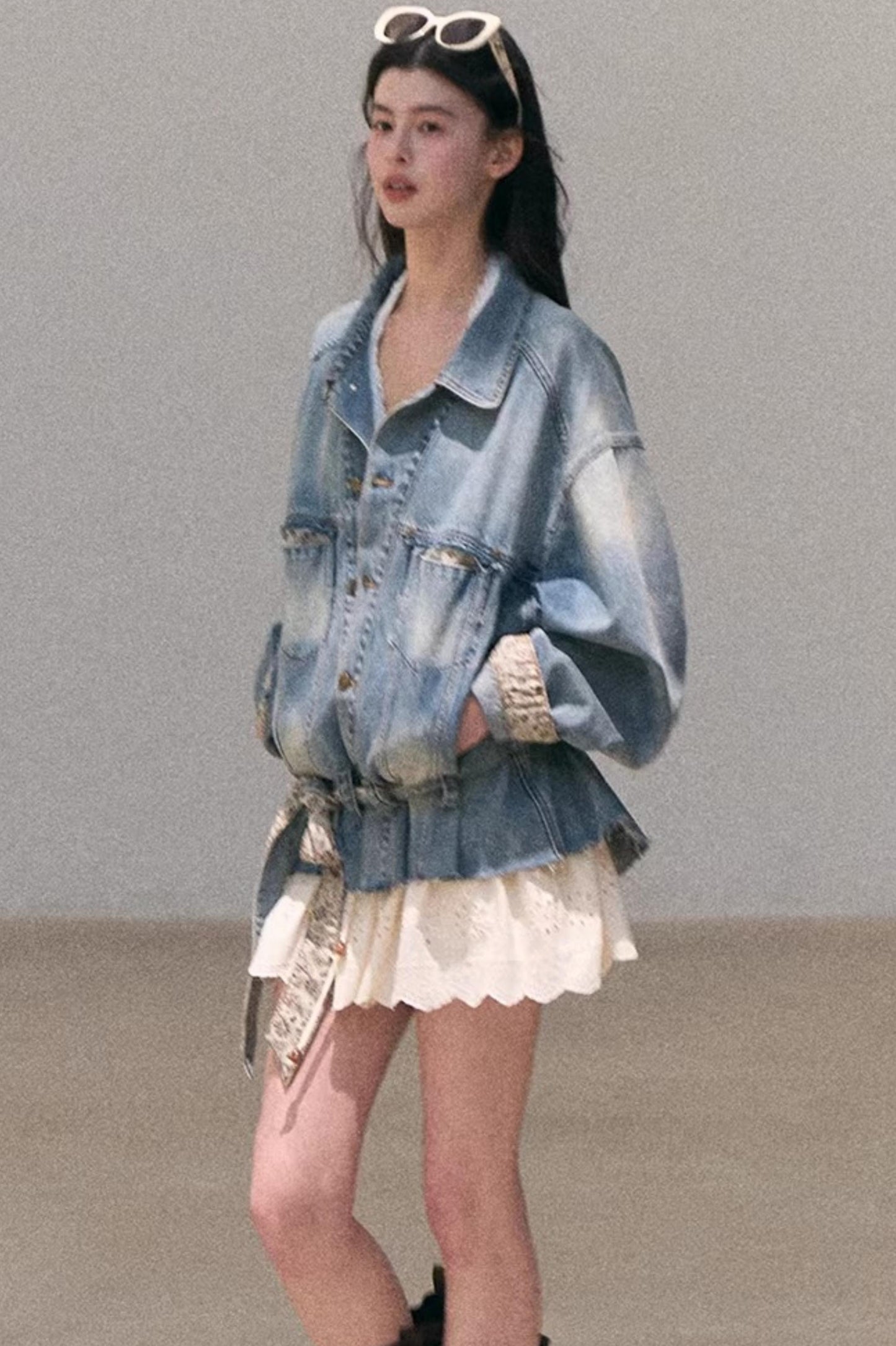 Vintage-Jeansjacke mit Waschung