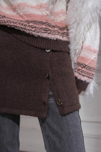 Sunset Gradient Knit Skirt Set