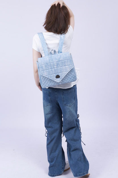 Triangle Flap Rucksack Bag