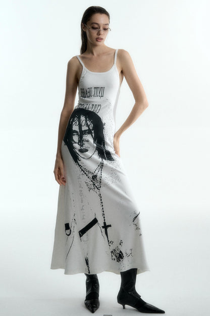 Spicy Halter Rhinestone Maxi Dress