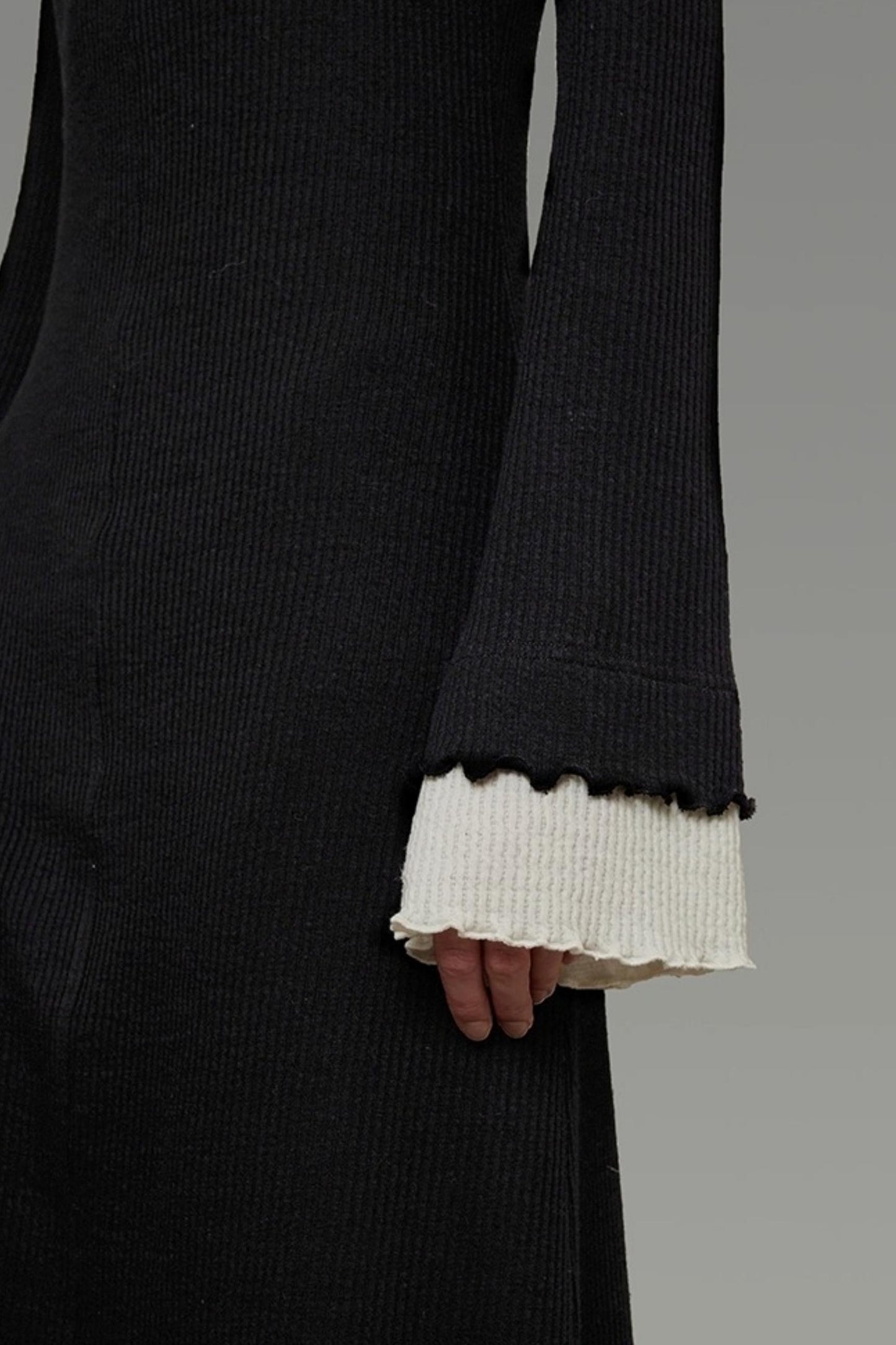 Flared Sleeve Slimming Dress