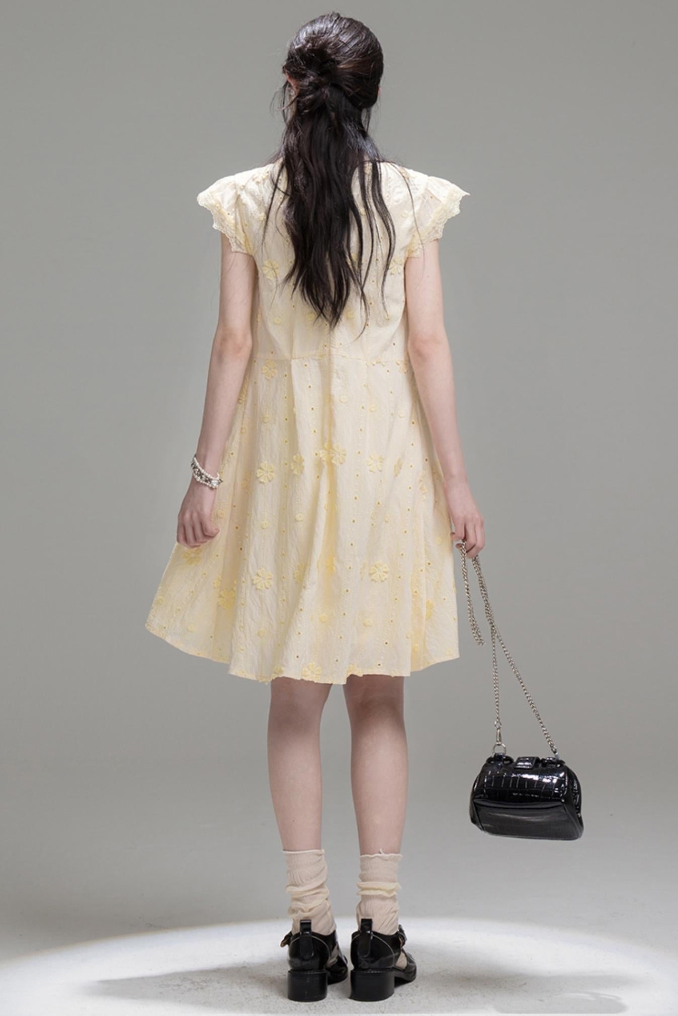 Floral V-Neck Skeleton Dress