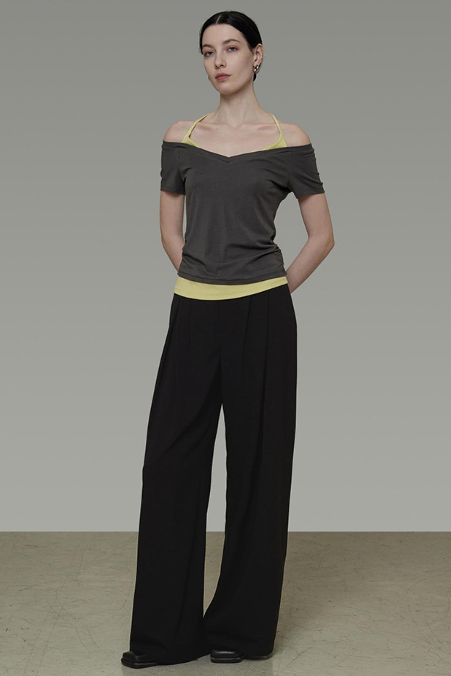 Dark Grey V-Neck Tee