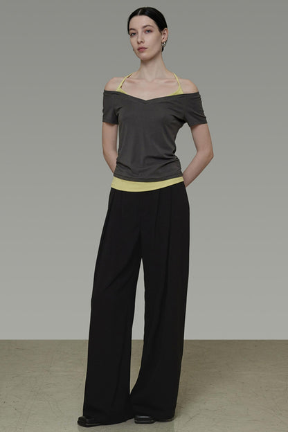 Dark Grey V-Neck Tee