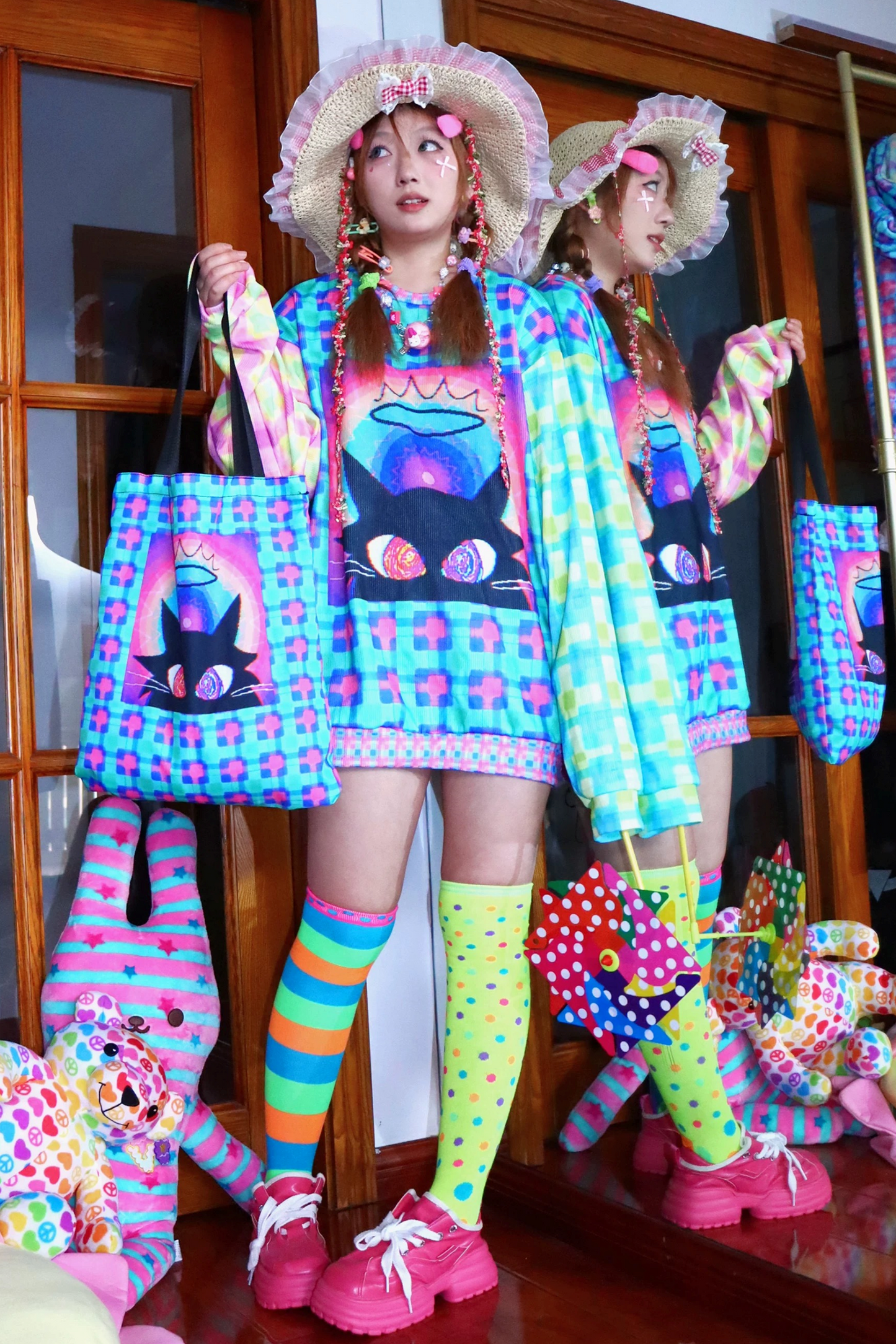 Magic Cat Patchwork Sweatshirt