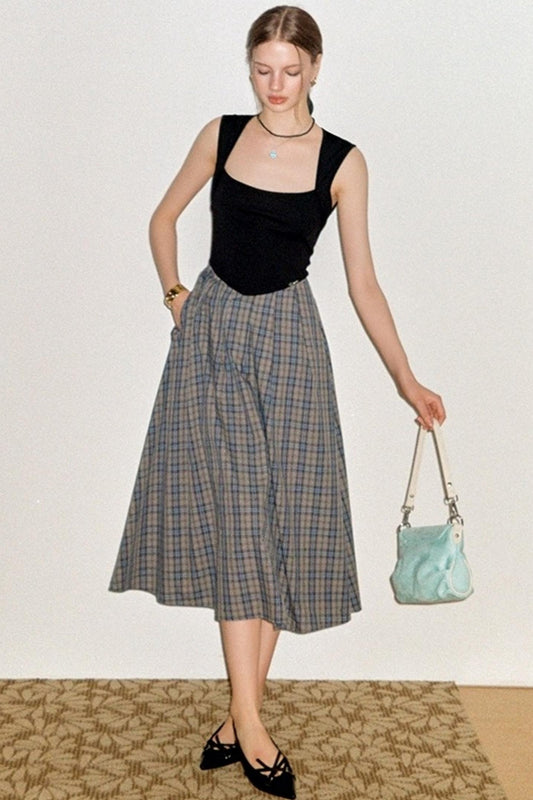 Classic Check Shearling Style Dress