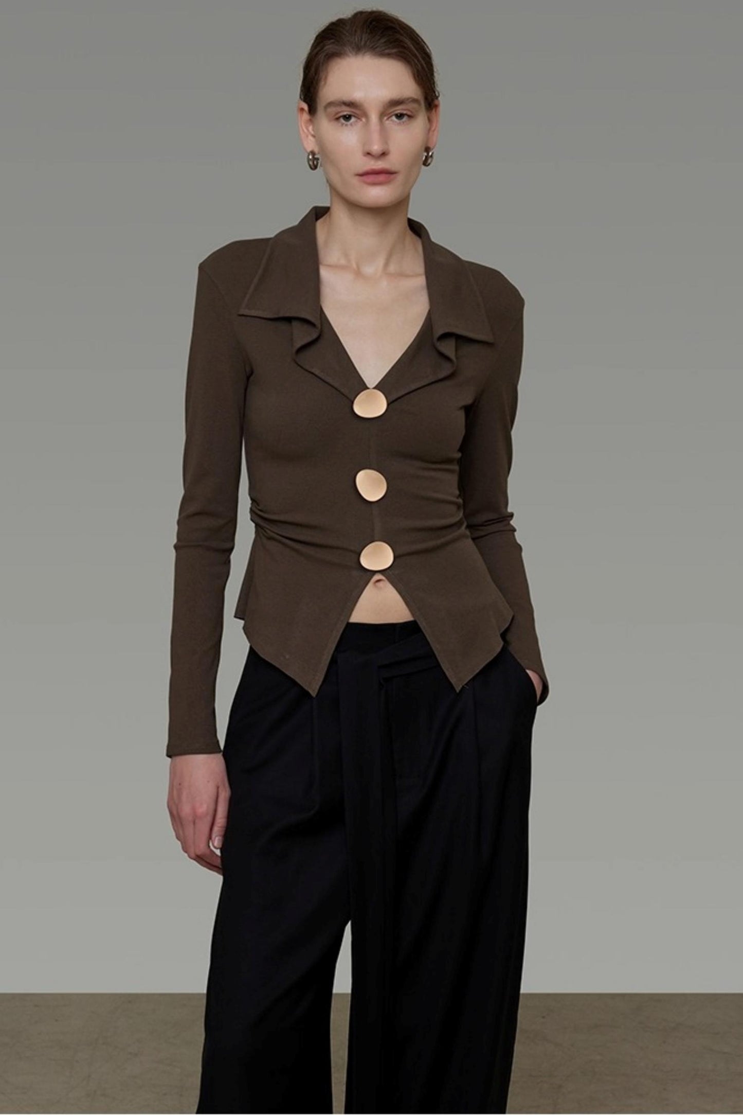 Waist Slimming V-Neck Knitted Sweater