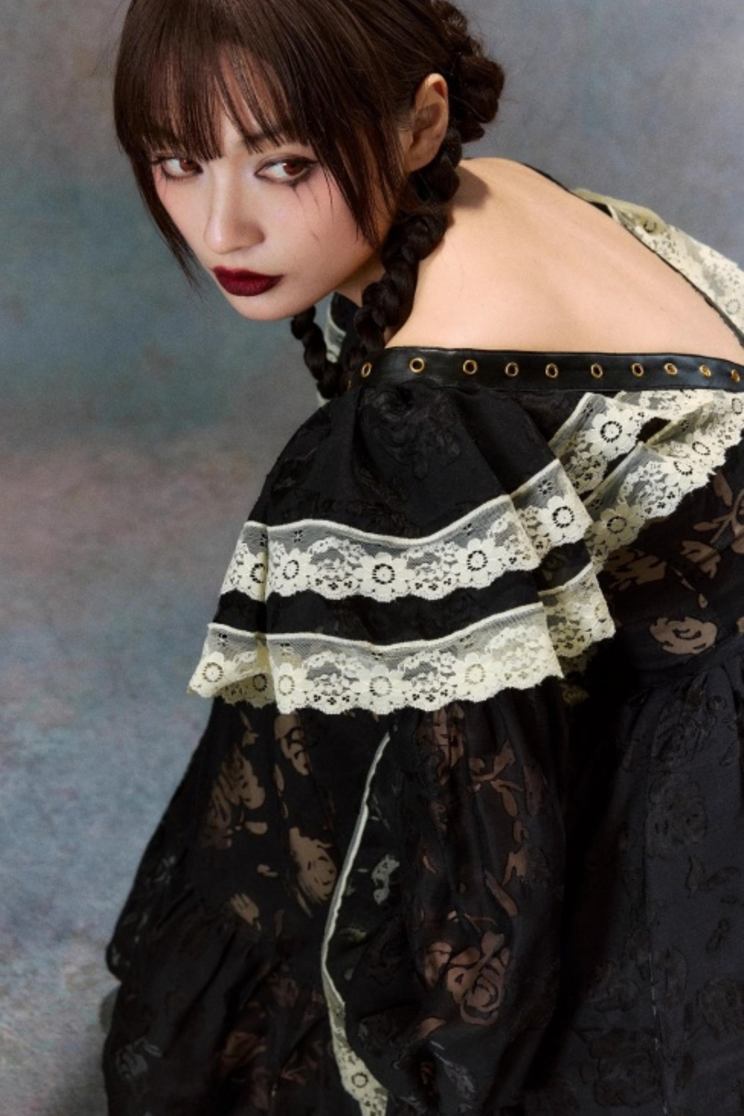 French Courtly Halloween Dress Set-Up