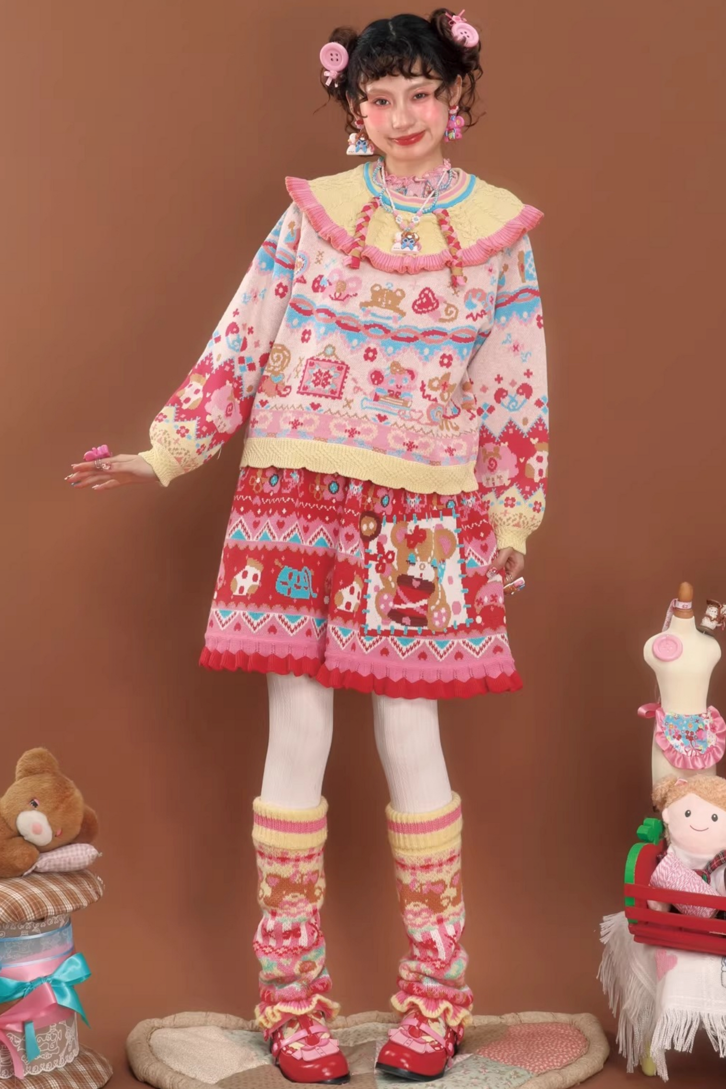 Cable Knit Watercolor Sweater
