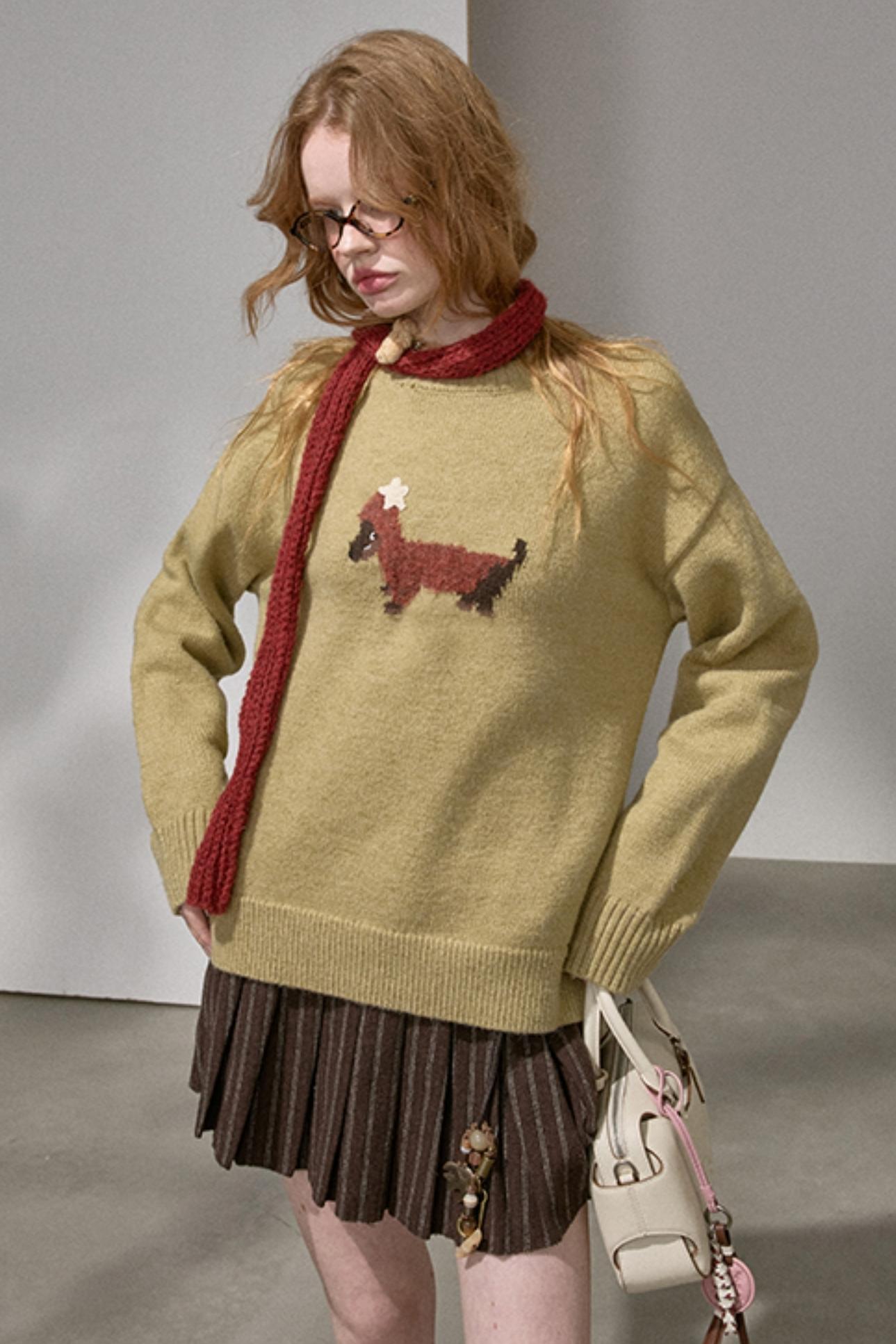 Holiday Dachshund Sweater Top