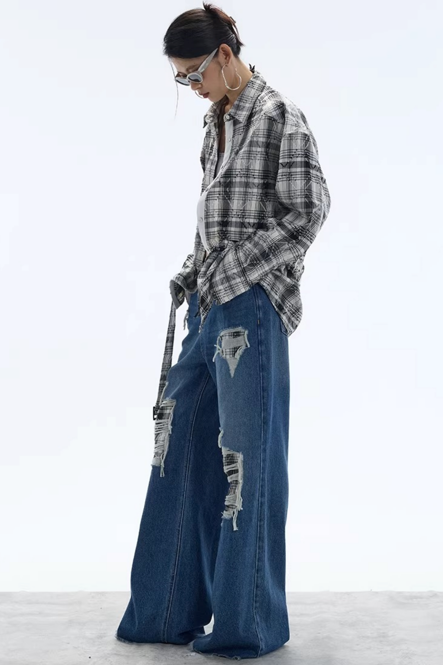 Plaid Checkered Shirt Jacket