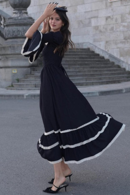 Dark Blue Lace Dress