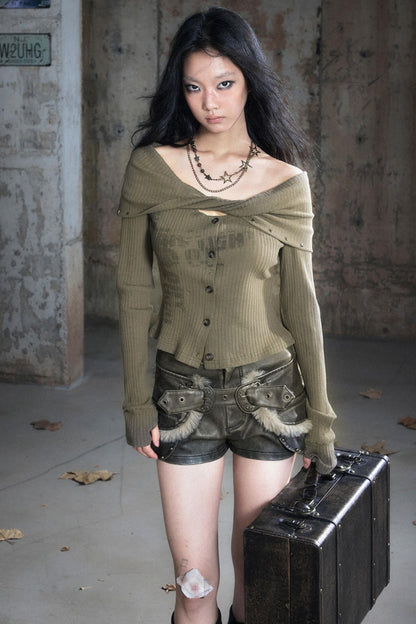 Twisted Diamond Knitted Top