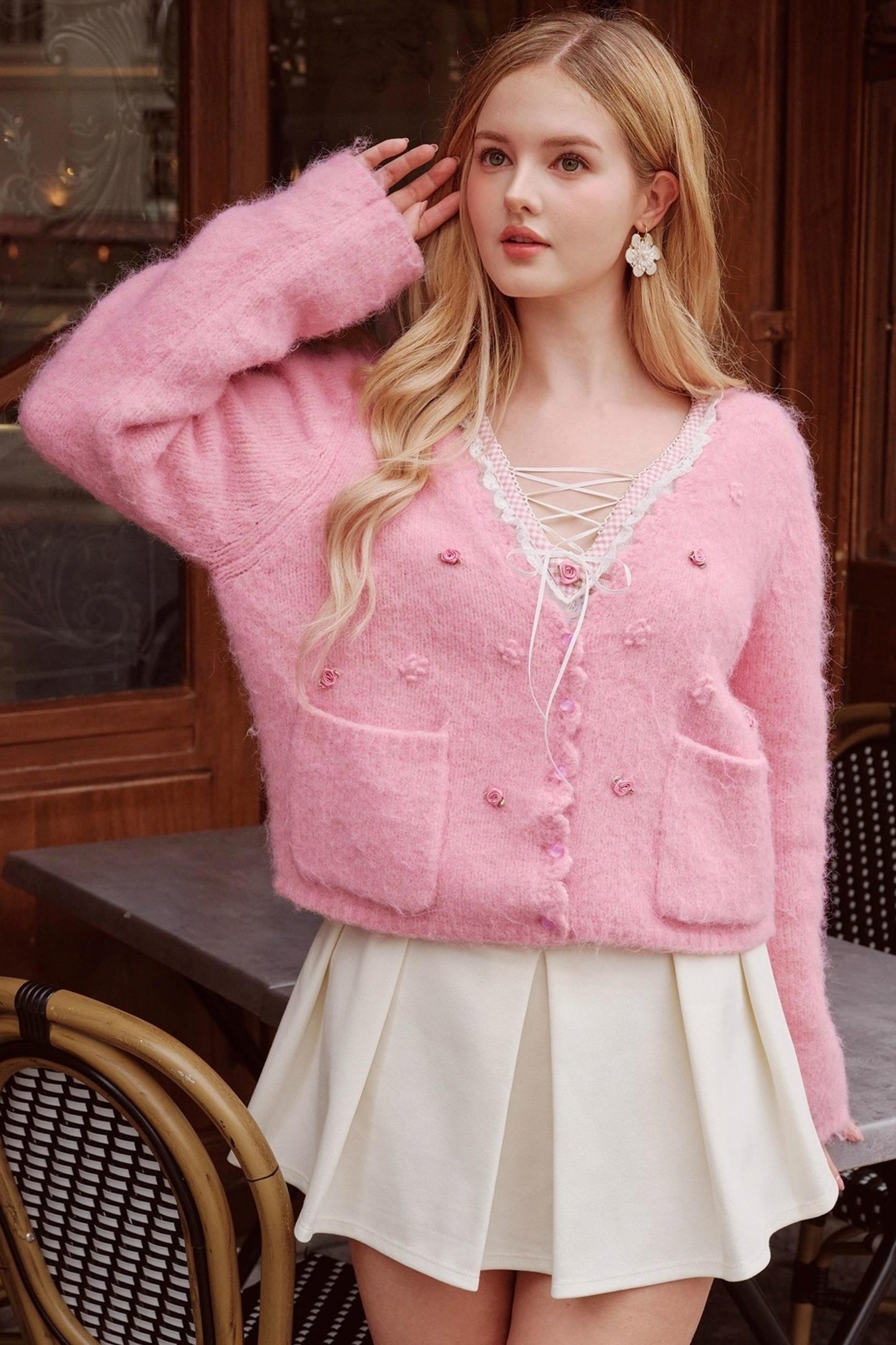 French Exquisite Knitted Cardigan