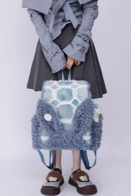 Furry Rabbit Ear Backpack