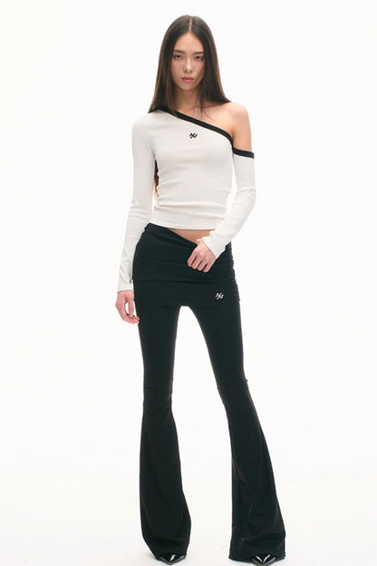 Slender Asymmetry Knit Top