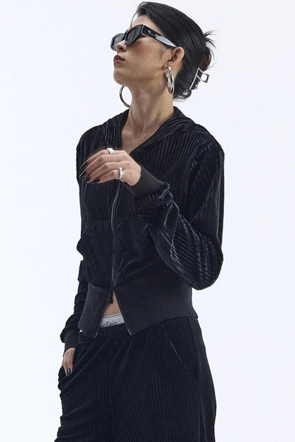 Winter Velour Hooded Top Set-Up