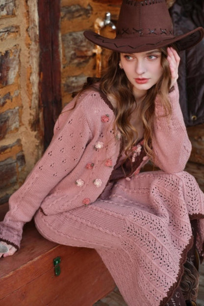 Juliet Retro Wool Knit Dress Set-Up