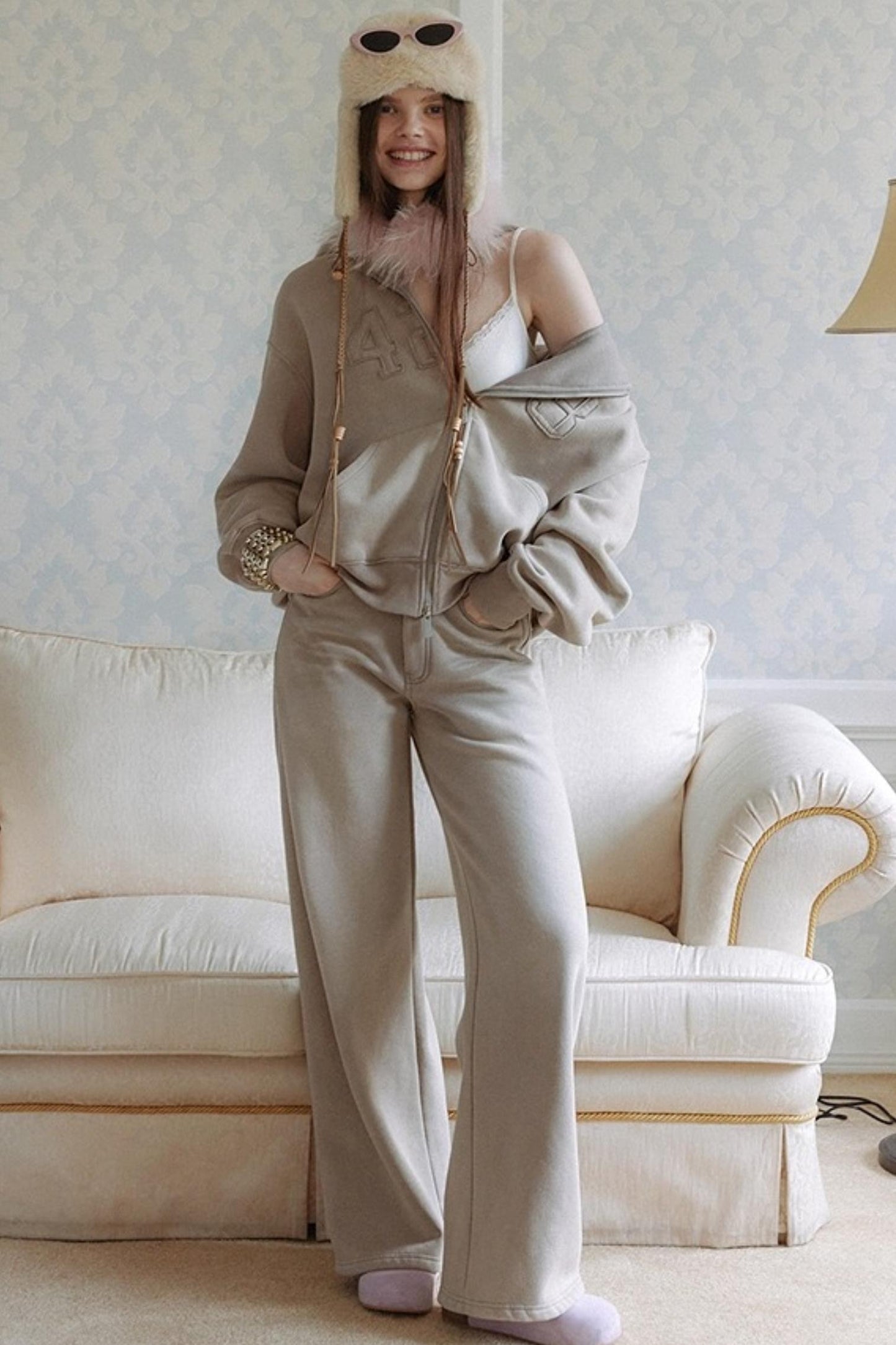 Gray Halo Hooded Jacket Set-Up